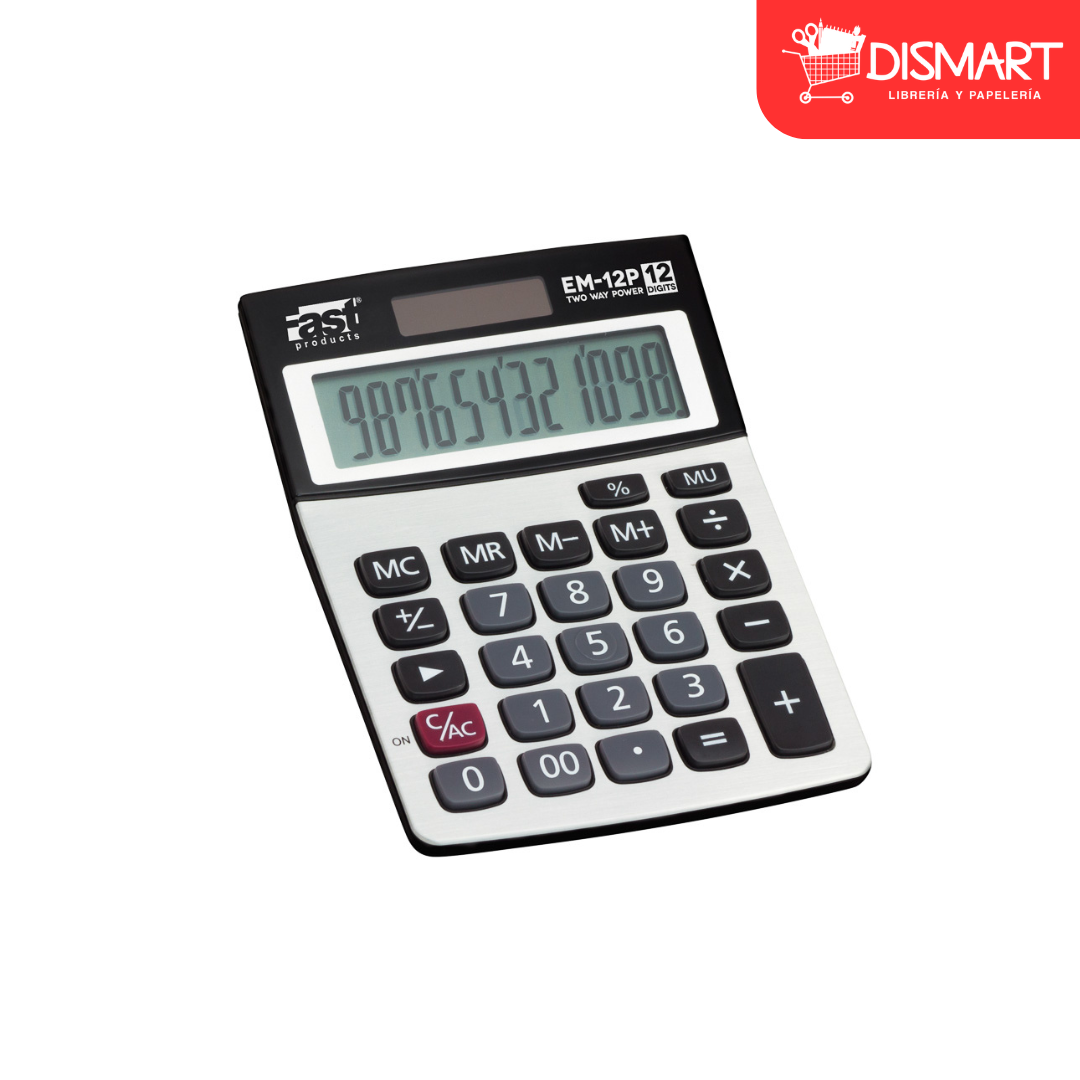 Calculadora de escritorio fast metalica em-12p 12 dig