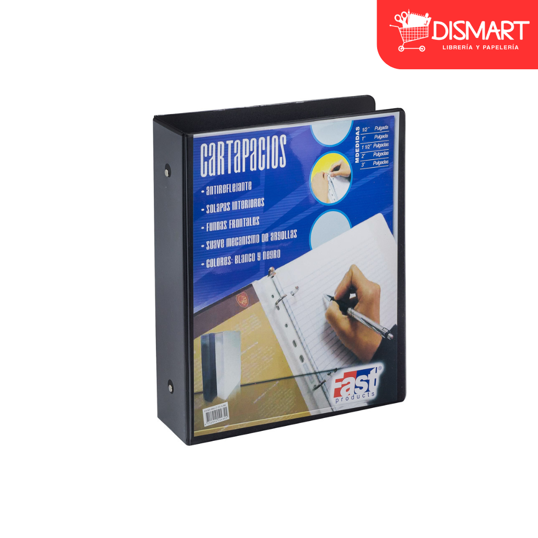 Cartapacio fast con funda oficio 2" negro