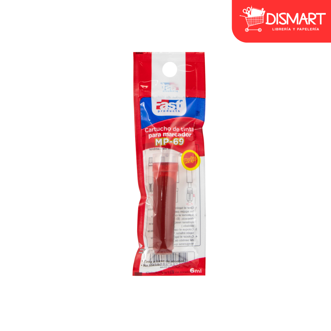 Cartucho de tinta fast 6ml rojo