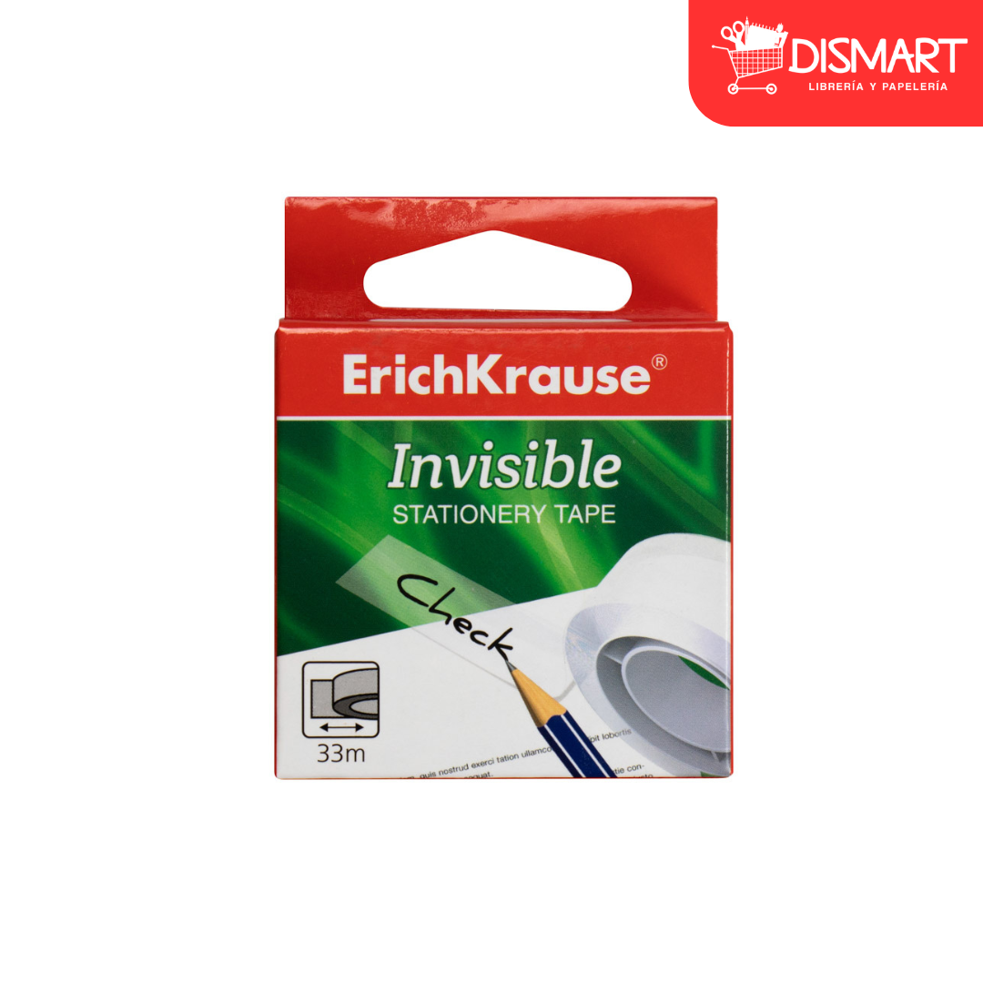 Cinta adhesiva erich krause invisible 36925 18mmx33m