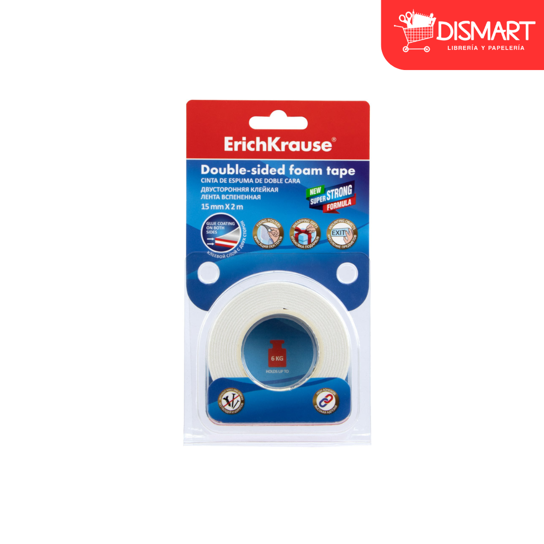 Cinta adhesiva erich krause mounting 19448 15mmx2m