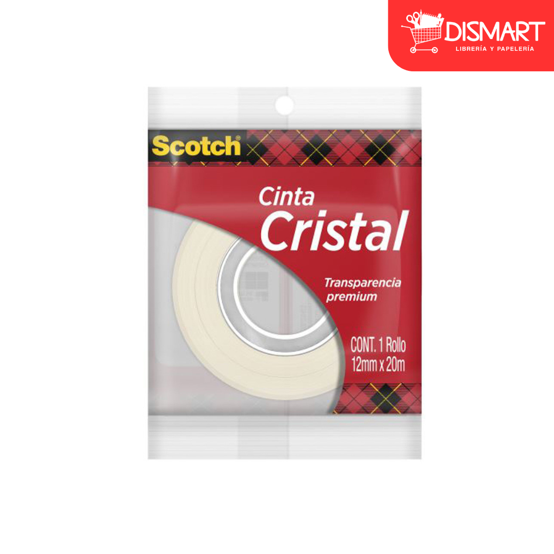 Cinta adhesiva scotch 1220b 600 cristal 12mmx20m