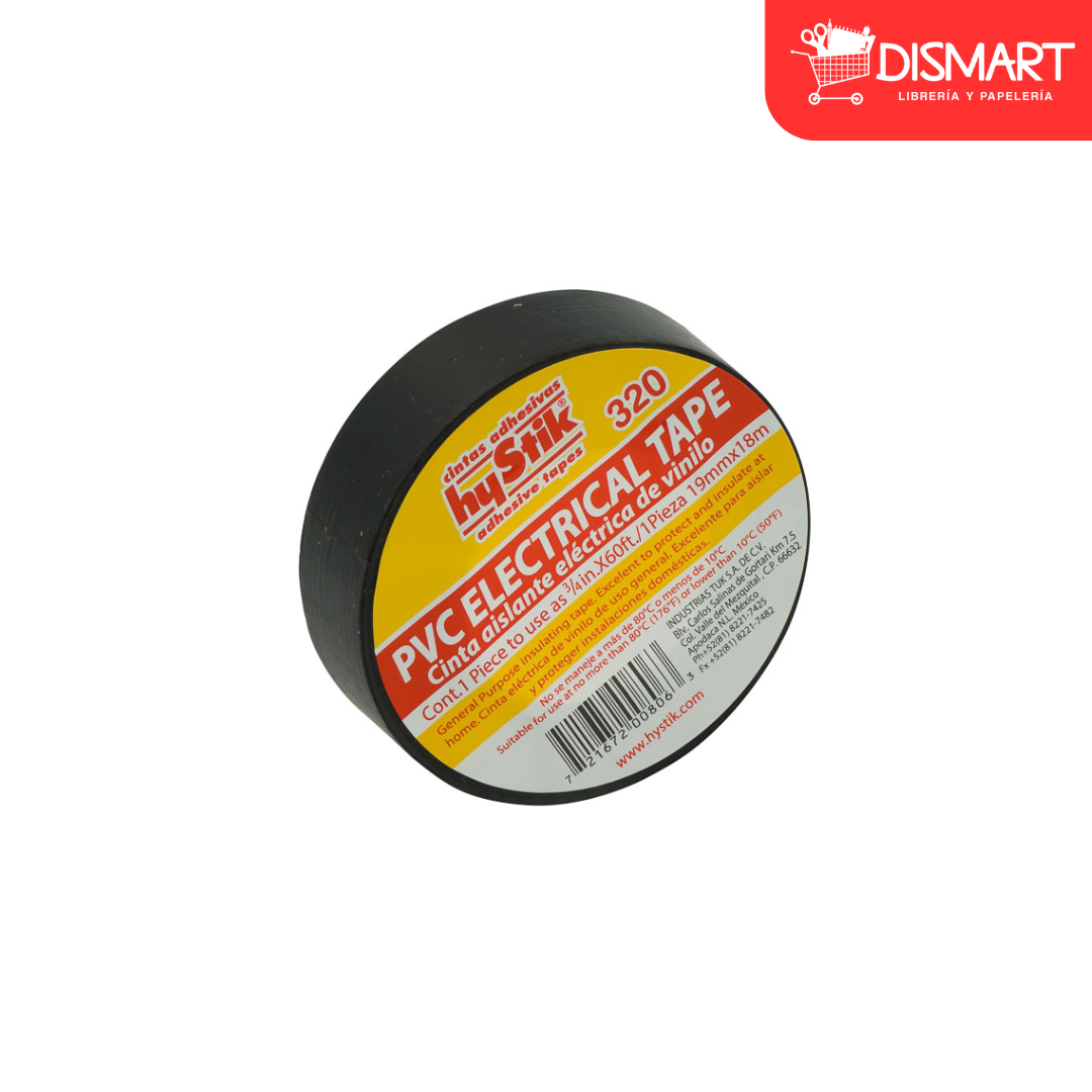 Cinta para aislar hystik 320 19mmx18mt uso general