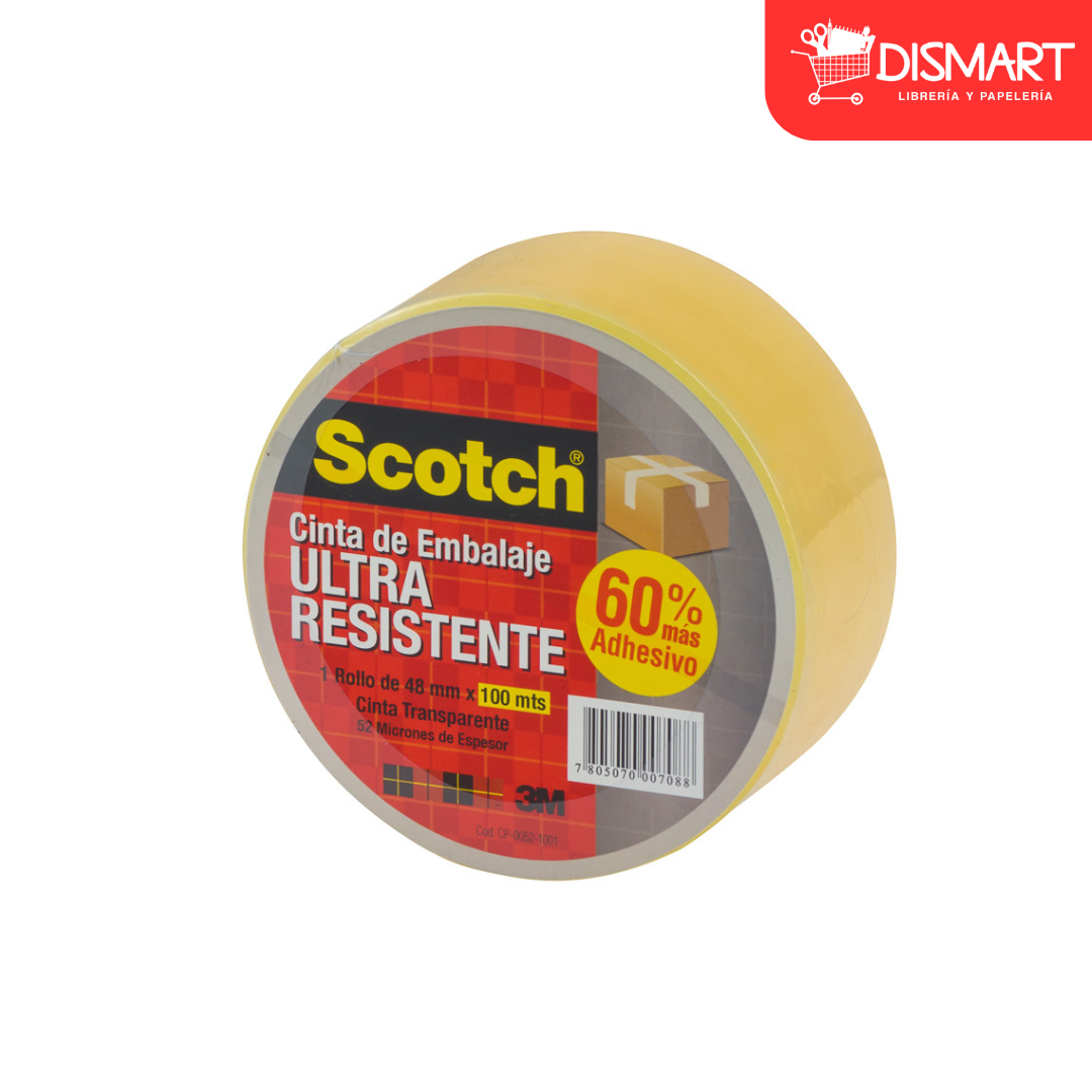 Cinta para empaque 3m ultra resistente 2"x109yds transp
