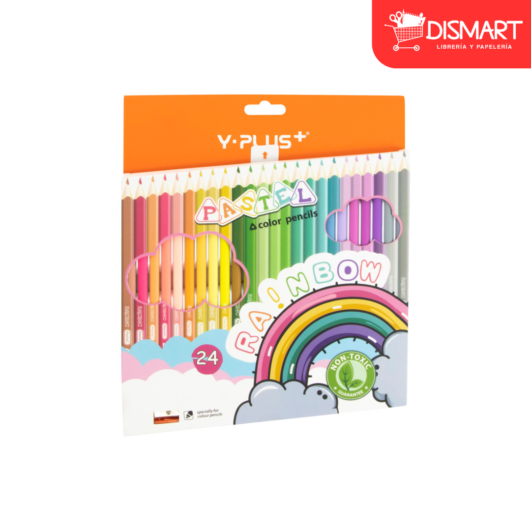 Crayon de madera y-plus pc200200 24col largo pastel