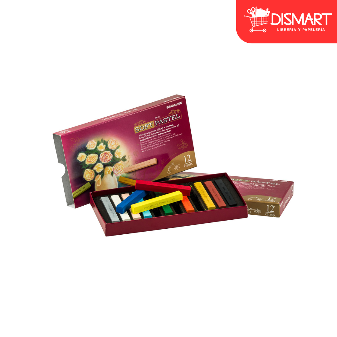 Crayon pastel simbalion sp12 seco 12 col