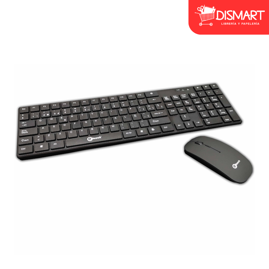 Teclado + mouse inalambrico combo luxe etouch®