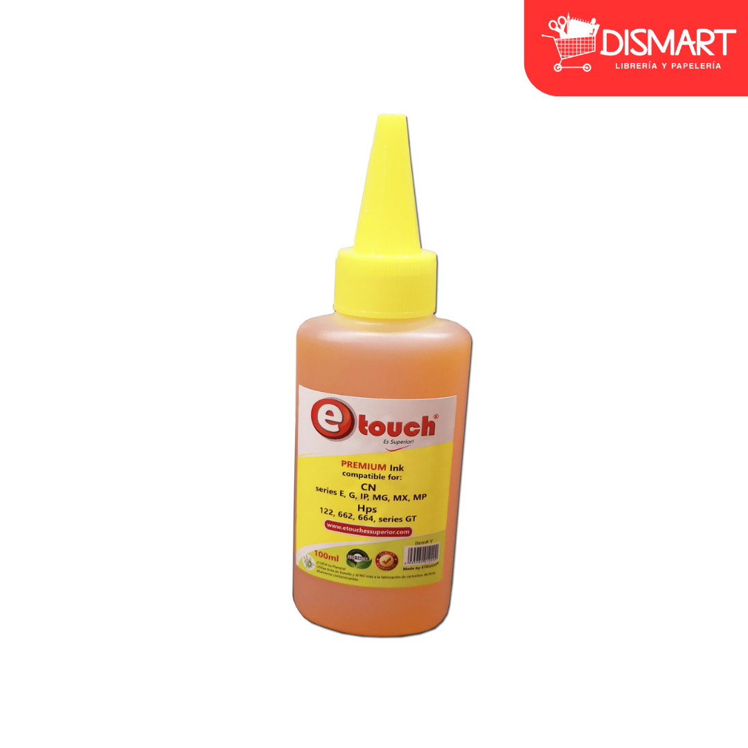 Tinta 100 ml universal canon / hp yellow etouch®