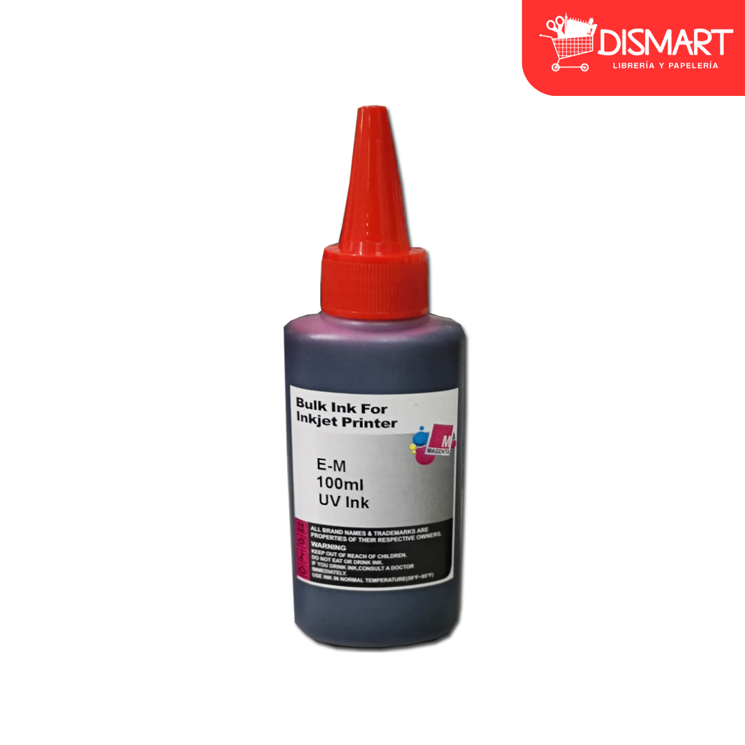 Tinta 100ml uv para impresora epson serie l color magenta etouch®