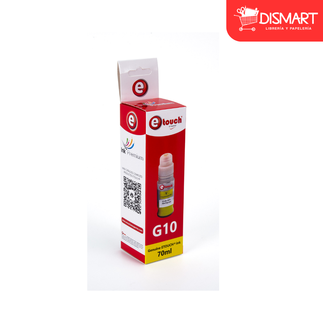 Tinta p/impresoras canon serie gi10 yellow 70ml pigmentada etouch®
