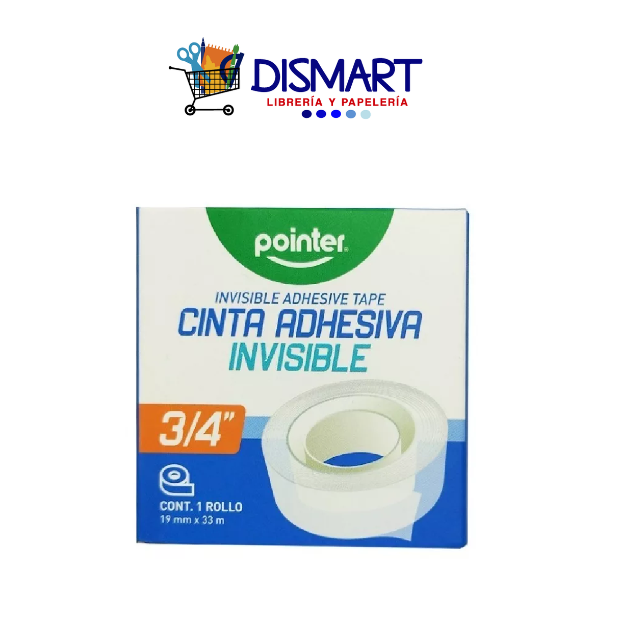 Tape Invisible 3/4"x 36 yardas Pointer