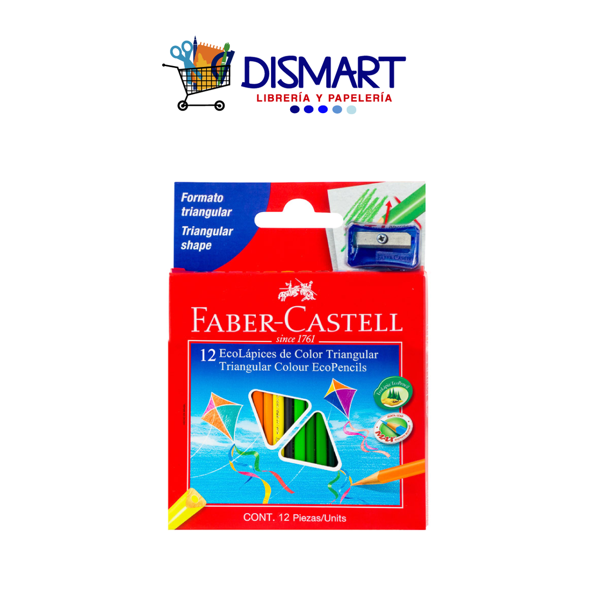 Crayón Madera 12 col Corto F/Castell