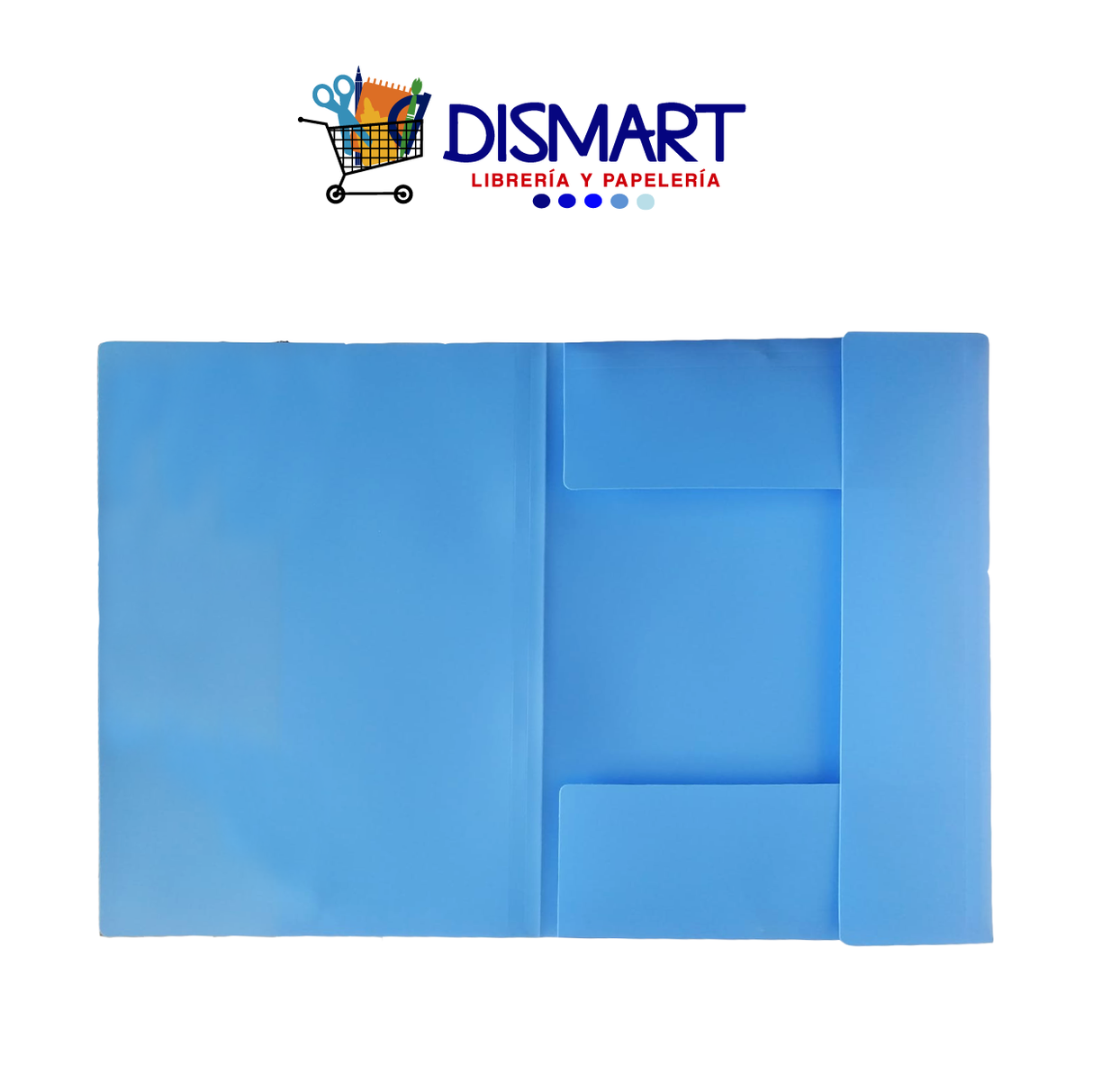 Folder Español Plástico Carta Celeste