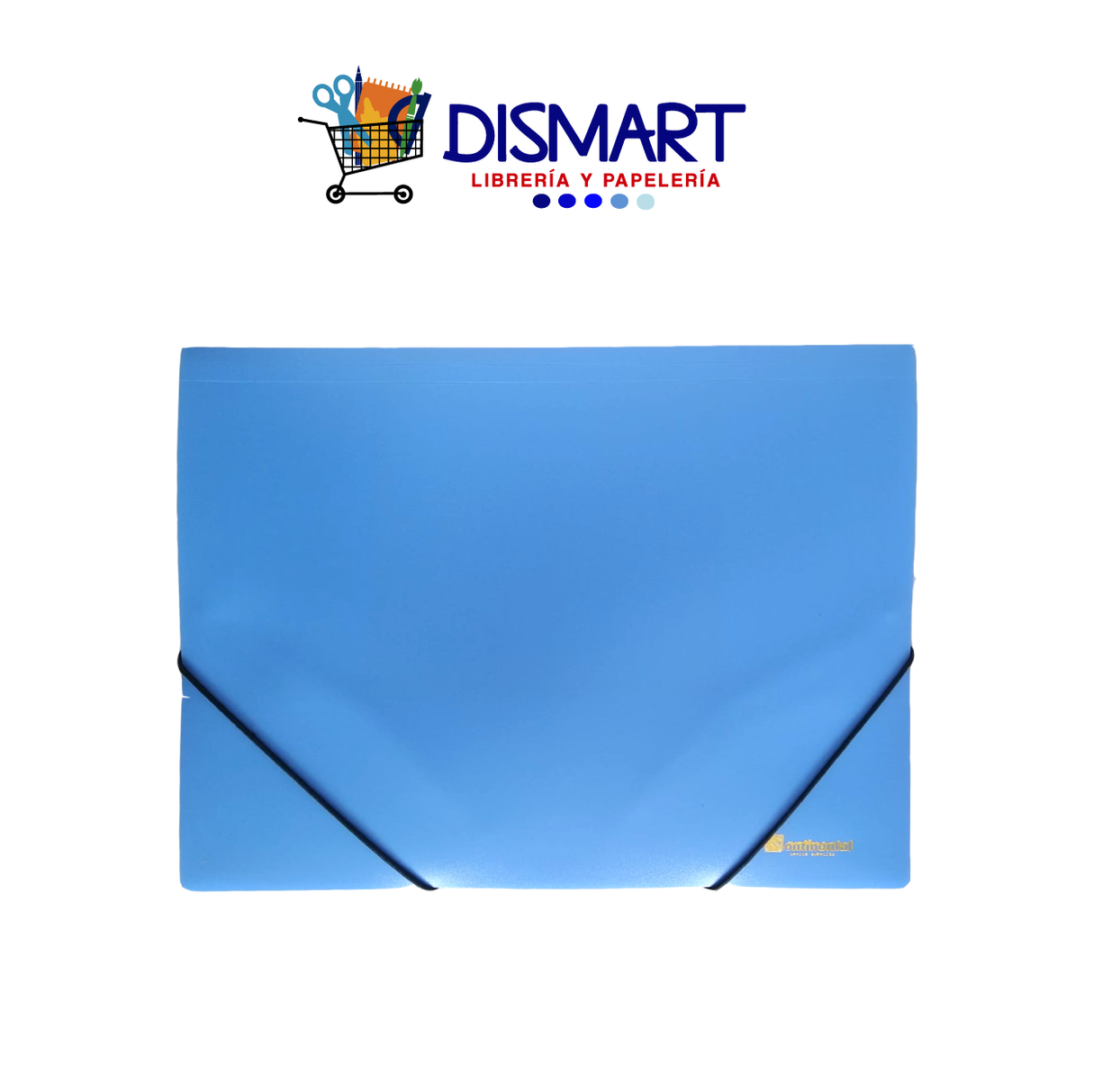 Folder Español Plástico Carta Celeste