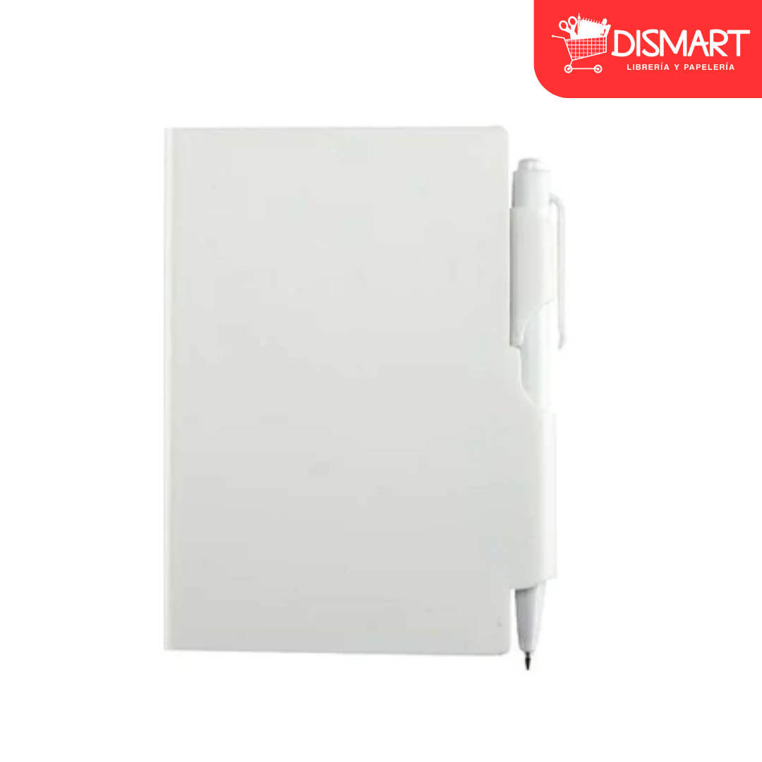 BLOCK DE NOTAS CON BOLÍGRAFO BCO TRANSL.
