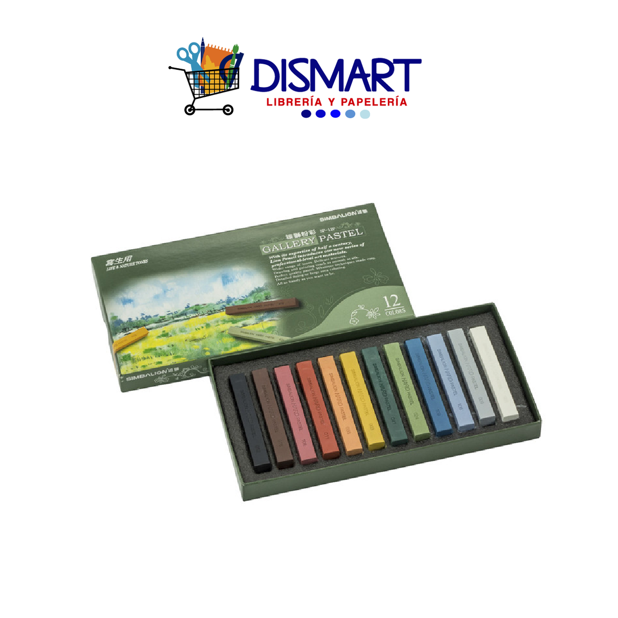 Crayón Pastel Seco 12c Naturaleza Simbalion