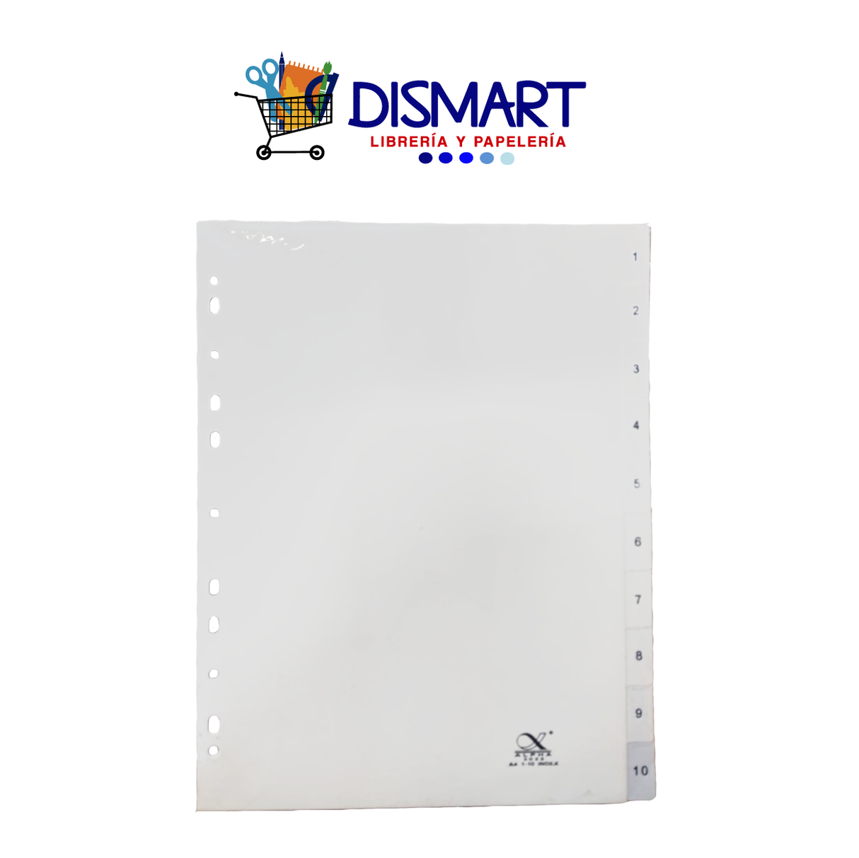 Separador Plástico 10 div. Carta A-4 3023 Alpha