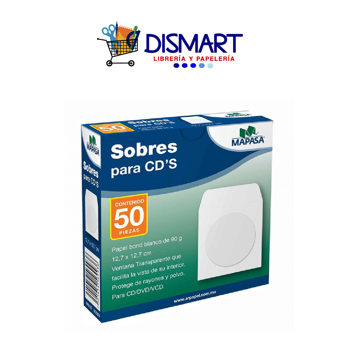 Sobre Bond CD/DVD 50pcs 12.7x12.7 cm