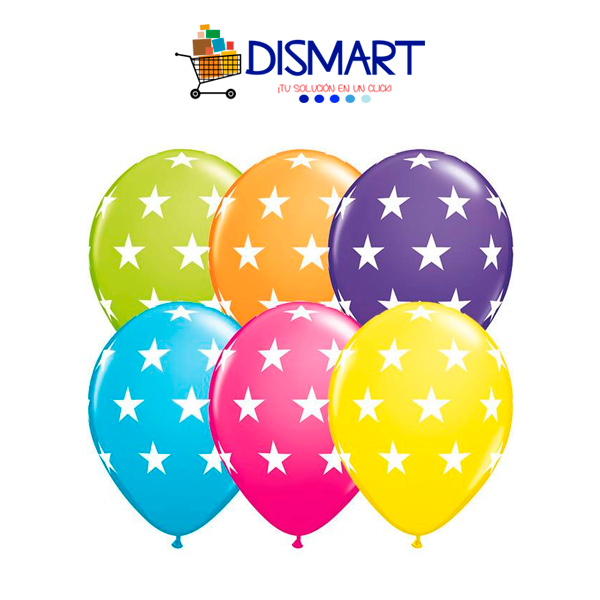 Globo Estándar #12 Estrellas Estándar 12pcs. Flexouniversal