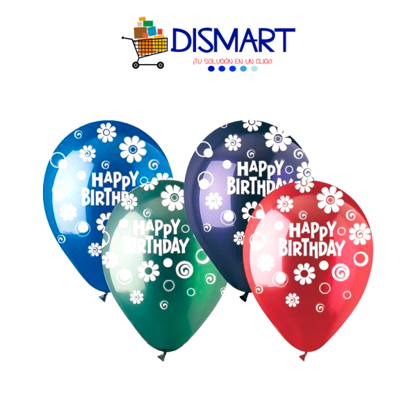 Globo Estándar #12 F.C Flores y Circulo Estándar 12pcs. Flexouniversal