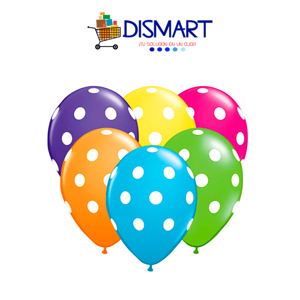 Globo Estándar #12 Polka Dots Estandar 12pcs. Flexouniversal