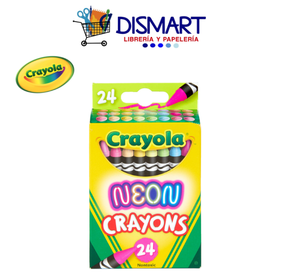 Crayon de Cera Crayola 24 Colores NEON