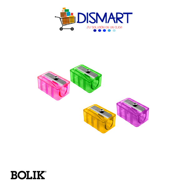 Sacapunta Plástico 1 Aguj Bote 60 pcs Bolik