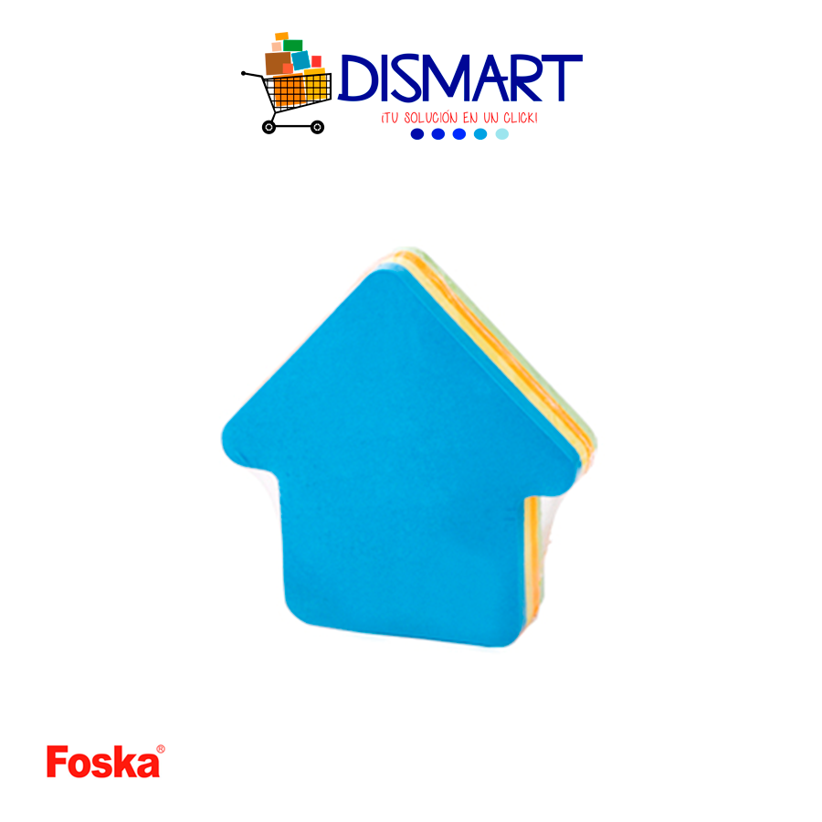 Block Notas Adhesivo Cubo 200H 3"x3" Neón Flecha Foska