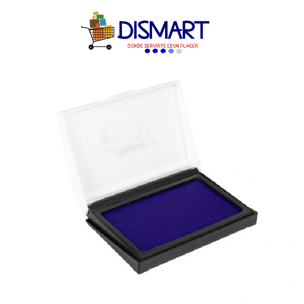 Almohadilla p/sellos base plástica 10 x 7.2 cm. Azul. Fast