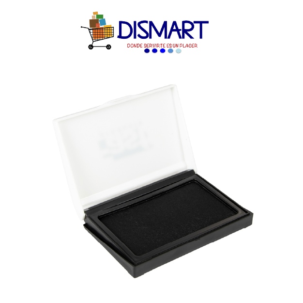 Almohadilla p/sellos base plástica 10 x 7.2 cm. Negro. Fast