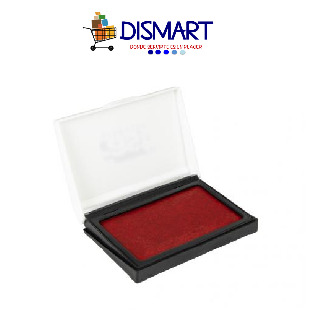 Almohadilla p/sellos base plástica 10 x 7.2 cm. Rojo. Fast