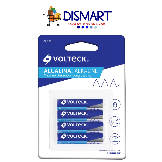 Batería Alcalina AAA Blíster x 4. olteck.