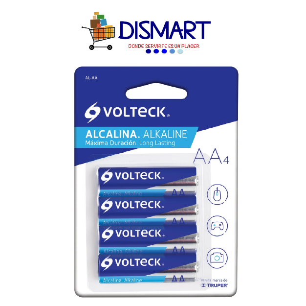 Batería Alcalina AA Blíster x 4. Volteck
