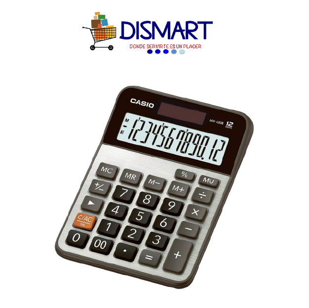 Calculadora de Escritorio Metálica 12 Dígitos - Casio MX-120B