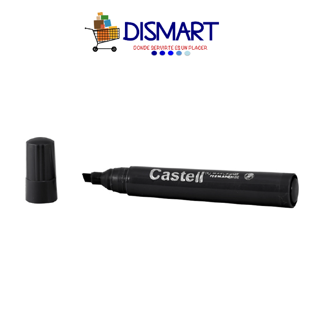 Marcador Permanente Punta Biselada Castell Negro