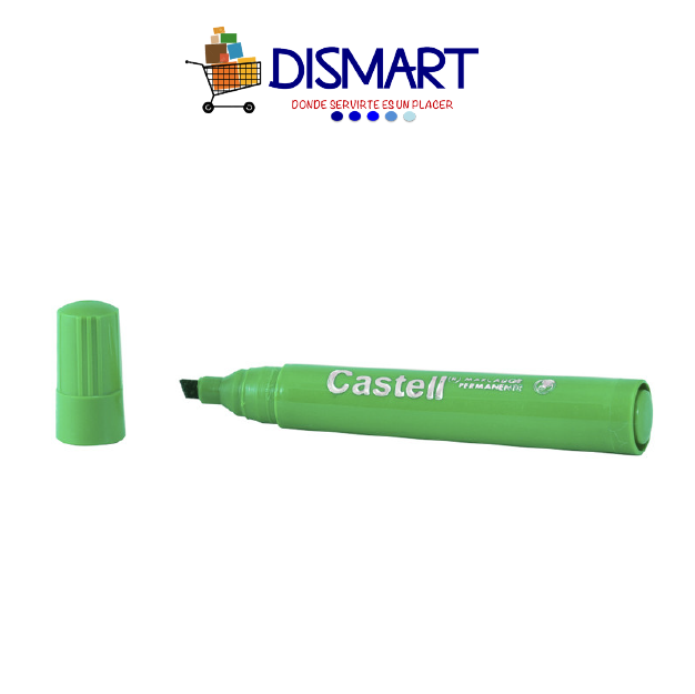 Marcador Permanente Punta Biselada Castell Verde