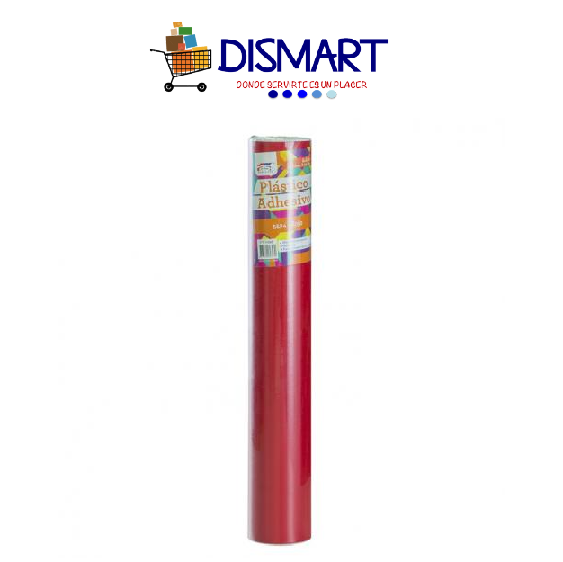 Plástico adhesivo contac rollo 45cm x 3mt. Rojo. Fast