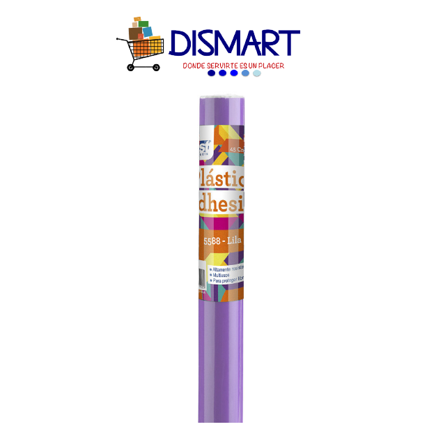 Plástico adhesivo contac rollo 45cm x 3mt. Lila. Fast