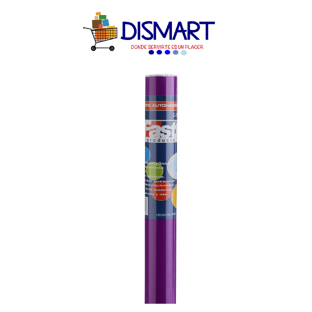 Plástico adhesivo contac rollo 45cm x 3mt. Morado. Fast