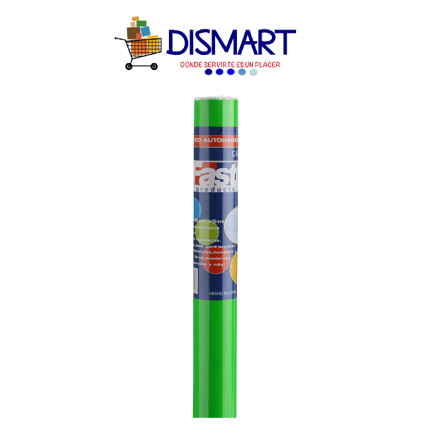 Plástico adhesivo contac rollo 45cm x 3mt. Verde Limón. Fast