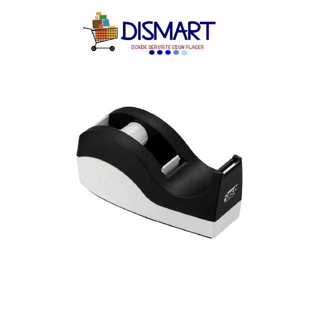 Dispensador de Tape Escritorio Mediano (1/2" y 3/4"). Fast. Negro