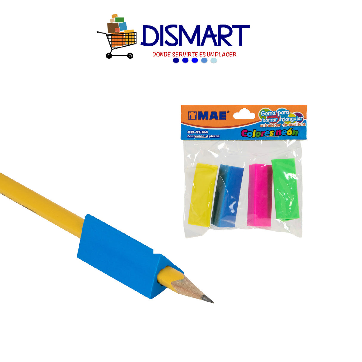 Borrador Escolar Entrenador de Escritura Neón - MAE