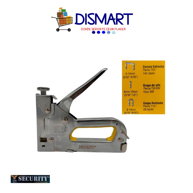 Engrapadora de Pared Profesional. Grapa 8-14mm. Security