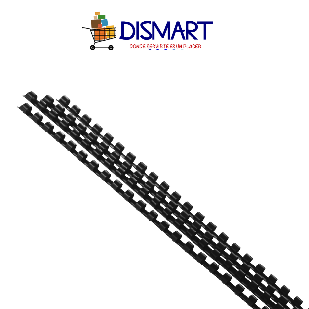 Espiral Plastico Aros 8mm / 5/16" 40H 100pcs  Negro
