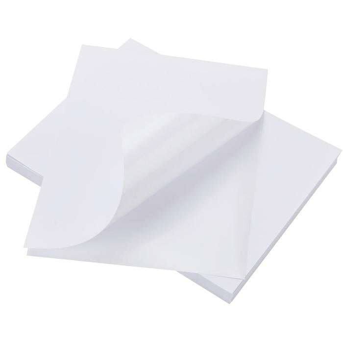 Etiqueta Hojas tamaño Carta. 8.5" x 11". Blanco. Sin Marca.