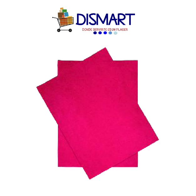 Fieltro Hojas Carta Fucsia. Continental.