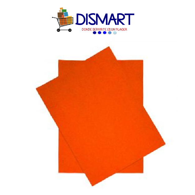 Fieltro Hojas Carta Naranja. Continental.