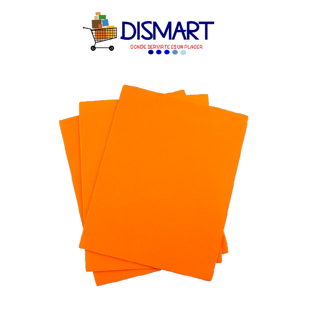 Foami Liso Hojas Carta Naranja . Continental