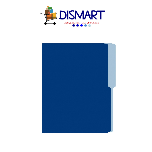 Folder Liso Colores Carta Azul