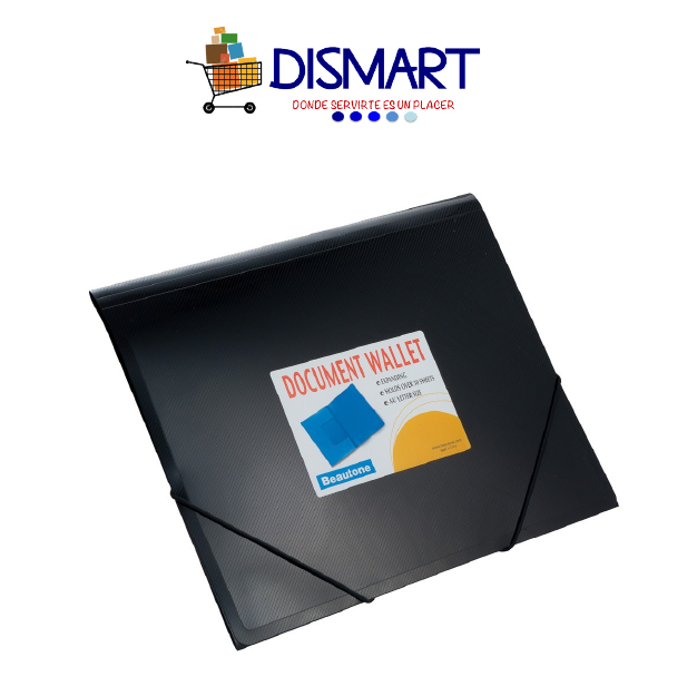 Folder Plástico Español. T/Carta. Negro. Beautone